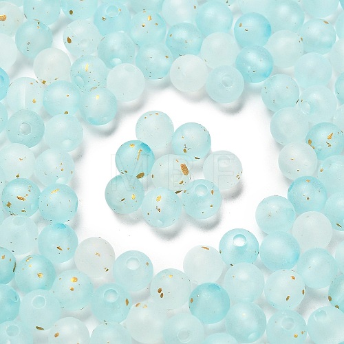 Frosted Transparent Acrylic Beads OACR-F013-13G-1