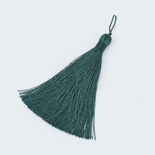 Nylon Tassel Big Pendants AJEW-P044-13-1