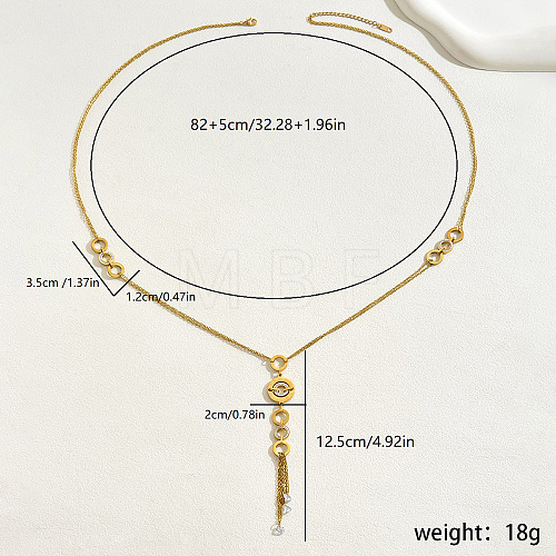 Gorgeous Stainless Steel Crystal Rhinestone Roman Numeral Circle Pendant Necklaces for Women QO9264-1