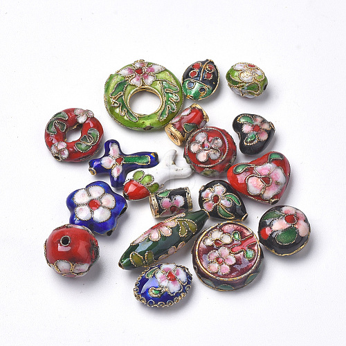 Handmade Cloisonne Beads X-CLB-S006-15-1