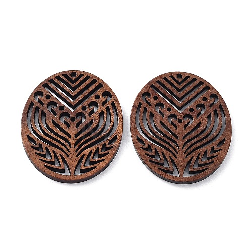 Walnut Wood Laser Cut Pendants WOOD-Q051-04E-1