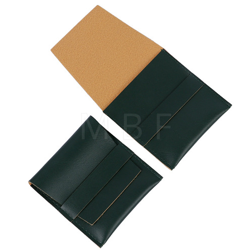 Square PU Leather Jewelry Flip Pouches PAAG-PW0007-11E-1