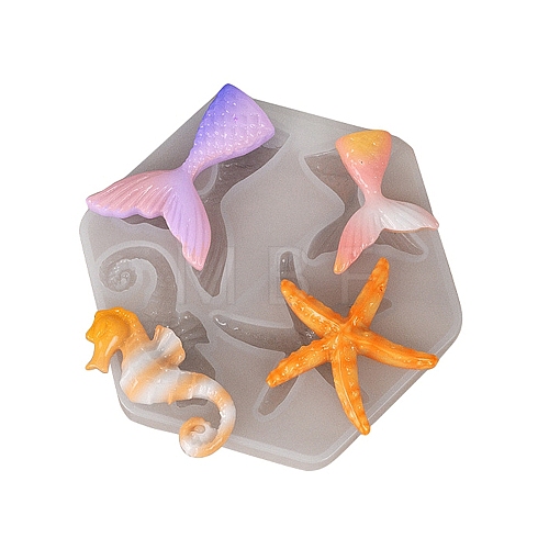 Sea Animal Ornament DIY Silicone Molds DIY-P078-03B-1