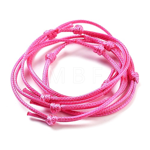 Adjustable Waxed Polyester Cord Bracelet for Women BJEW-TAC0011-1