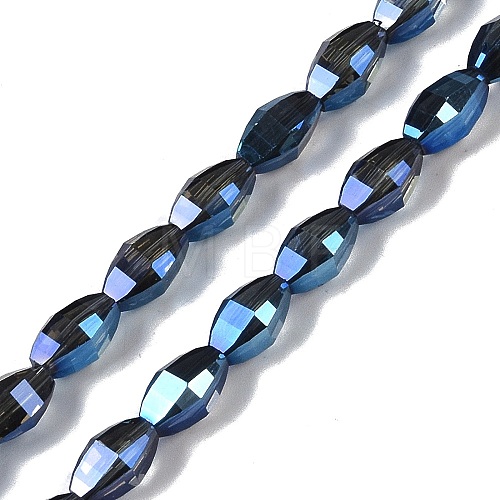 Electroplate Glass Beads Strands GLAA-Q101-03A-FR01-1