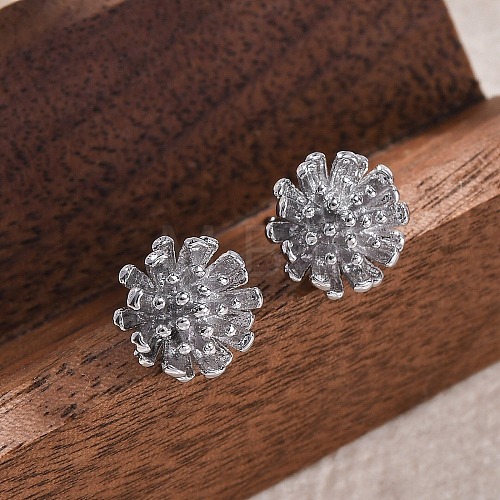 Brass Stud Earrings EJEW-Q014-34P-1