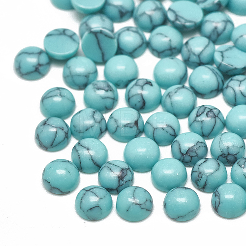 Synthetic Turquoise Cabochons TURQ-S290-12C-4mm-1