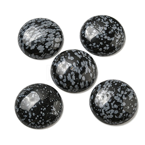 Natural Snowflake Obsidian Cabochons G-C115-02B-14-1