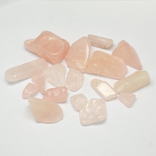 Nuggets No-Hole Natural Rose Quarta Beads G-M233-01-1