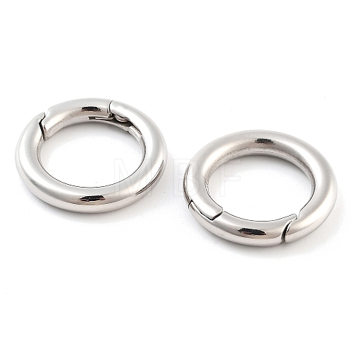 Non-Tarnish 316 Stainless Steel Spring Gate Rings STAS-M296-01P-A-01-1