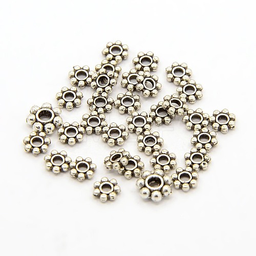 Tibetan Style Alloy Spacer Beads TIBEB-S039-024AS-NR-1