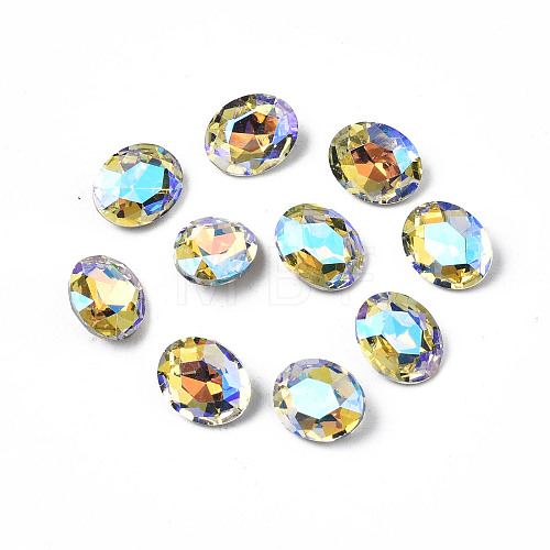 Pointed Back Glass Rhinestone Cabochons MRMJ-N027-006-A01-1