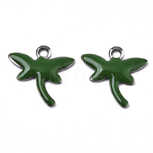 201 Stainless Steel Enamel Charms STAS-N088-19E-1