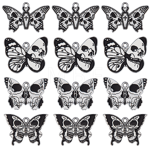 20Pcs 4 Style Halloween Alloy Enamel Pendants ENAM-SC0003-99-1