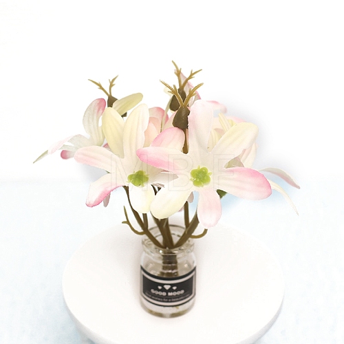 Plastic Flower Miniature Ornaments PW-WG0299B-07-1