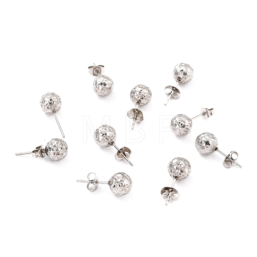 304 Stainless Steel Stud Earring Findings STAS-I183-09B-P-1