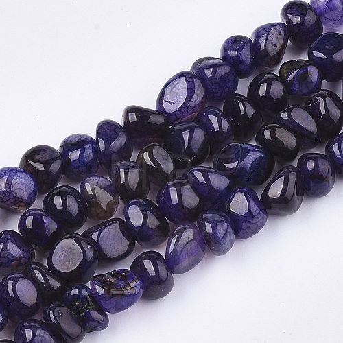 Natural Dragon Veins Agate Beads Strands G-S349-28D-1