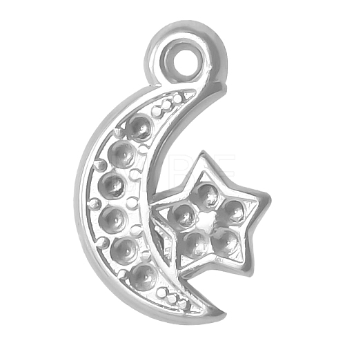 304 Stainless Steel Pendant Rhinestone Settings PW-WGF5B8E-01-1