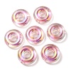 UV Plating Rainbow Iridescent Acrylic Beads OACR-P010-17A-2