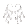 Star Tibetan Style Alloy Cuff Earrings for Women EJEW-TA00525-1