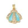 Brass Enamel Pendants RB-CBA2CEF-02G-04-1