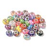 Transparent Resin Rondelle European Beads RESI-S023-01-1
