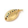 Rack Plating Brass Micro Pave Cubic Zirconia Pendants KK-K377-36G-2