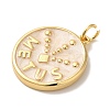 Brass Enamel Pendants KK-U027-17G-05-2