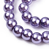 Baking Painted Pearlized Glass Pearl Round Bead Strands HY-Q003-6mm-27A-3