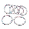 AB Color Faceted Rondelle Glass Beaded Stretch Bracelets for Women BJEW-PH01820-09-1