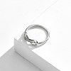Rhodium Plated 925 Sterling Silver Finger Rings RJEW-BB67007-7-3