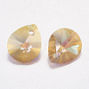 Faceted Glass Rhinestone Pendants RGLA-F053-E-223PS-2