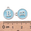 Platinum Plated Alloy Enamel Charms X-ENAM-S118-04B-P-3