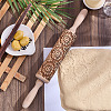 Flower Print Wood Rolling Pin AJEW-WH0314-689A-1-4