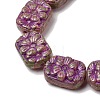 Painted Glass Beads Strands GLAA-Z021-12-3