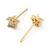 Cubic Zirconia Flower Stud Earrings EJEW-C035-15G-05-2