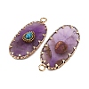 Natural Amethyst & Synthetic Turquoise Carved Pendants GG-CBA5963-02H-2