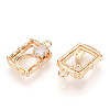 Rack Plating Brass Micro Pave Cubic Zirconia Pendants KK-K333-90G-2