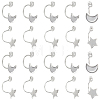 40Pcs 2 Styles 304 Stainless Steel Ear Nuts STAS-DC0007-33-1