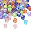 Spray Paint Transparent Acrylic Beads OACR-D314-05-1