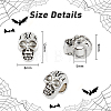 50Pcs Skull Alloy European Beads FIND-DC0002-63-2
