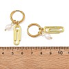 Natural Cultured Freshwater Pearl with Brass Hoop Earrings EJEW-JE07384-5
