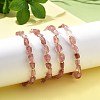 Natural Strawberry Quartz Beads Bracelets for Women BJEW-H623-02S-15-3