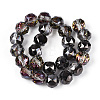 Electroplate Transparent Glass Round Beads Strands EGLA-T029-8mm-12T-02-2