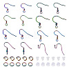 Kissitty 80Pcs Rainbow Color Ion Plating(IP) 304 Stainless Steel French Earring Hooks DIY-KS0001-29-1