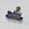 Flower Titanium Alloy Pave Cubic Zirconia Internally Threaded Labrets FS-WG35145-02-1