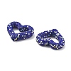 Heart Shape Polymer Clay Rhinestone Beads CLAY-NH0001-09B-07-3