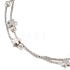 Brass Box Chain Multi-strand Bracelets for Women BJEW-C140-27P-2
