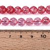 Crackle Transparent Glass Beads Strands GLAA-Q108-02A-10-4