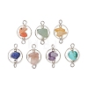7Pcs 7 Styles Chakra Natural & Synthetic Mixed Gemstone Chip Beaded Links PALLOY-TA00407-02-1